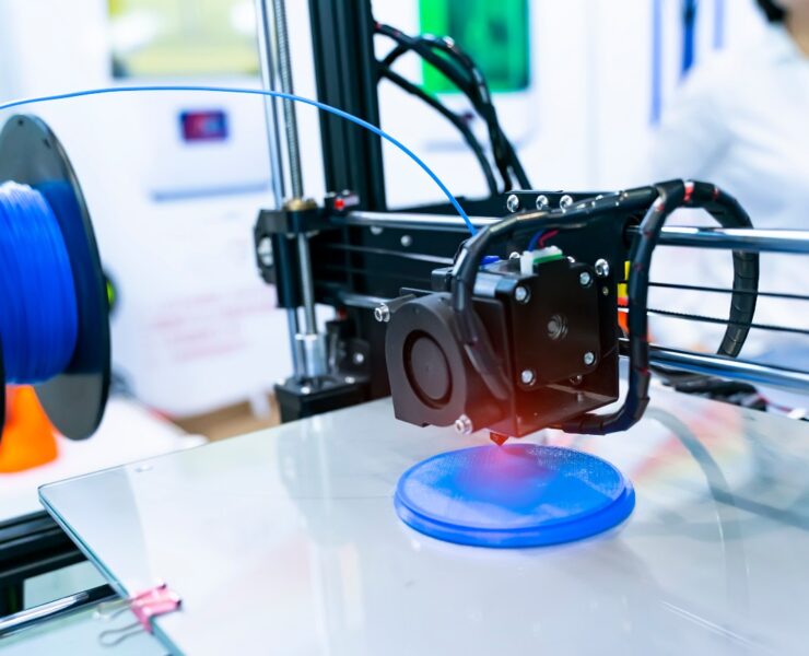 3D printer or additive manufacturing and robotic